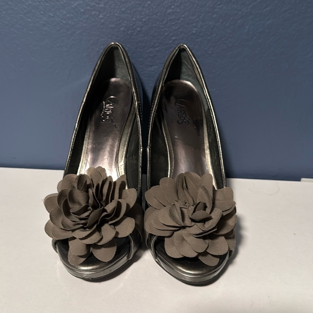 Carlos Santana Cupcake Peep Toe Heels Size 7